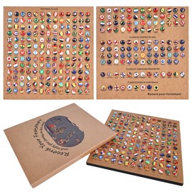 Aicharynic Drawing pins, rice pins, 291 pieces, national flag drawing tacks, decorative drawing pins, country map drawing tacks with cork plates, metal push pins, creative pins for DIY bulletin board