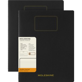 Moleskine Student Cahier Journals (Set of 2), Soft Cover, Ruled, XXL (8.5" x 11"), Black