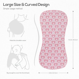 Gelisite 6 Pack Cotton Baby Burp Cloths Extra Absorbent Soft for Baby Boys and Girls (Pink-ftz)