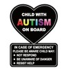 4x5.25 inch 5 PCS Child with Autism on Board Sticker