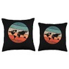 Country World Map Traveler Globe Retro World Map Throw Pillow