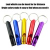 Honbay 5pcs Hiking Camping Boating Training Aluminum Whistle Key Chain