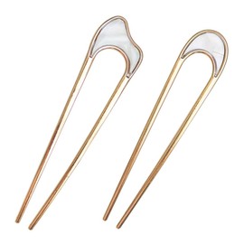SAFIGLE 2Pcs U Shape Metal Hair Pins for Women Elegant Bun Holder Hair Accessories for Easy Styling for Special Occasions and Everyday Use