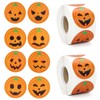Bcautay 1000pcs Halloween Pumpkin Stickers, Halloween Sticker
