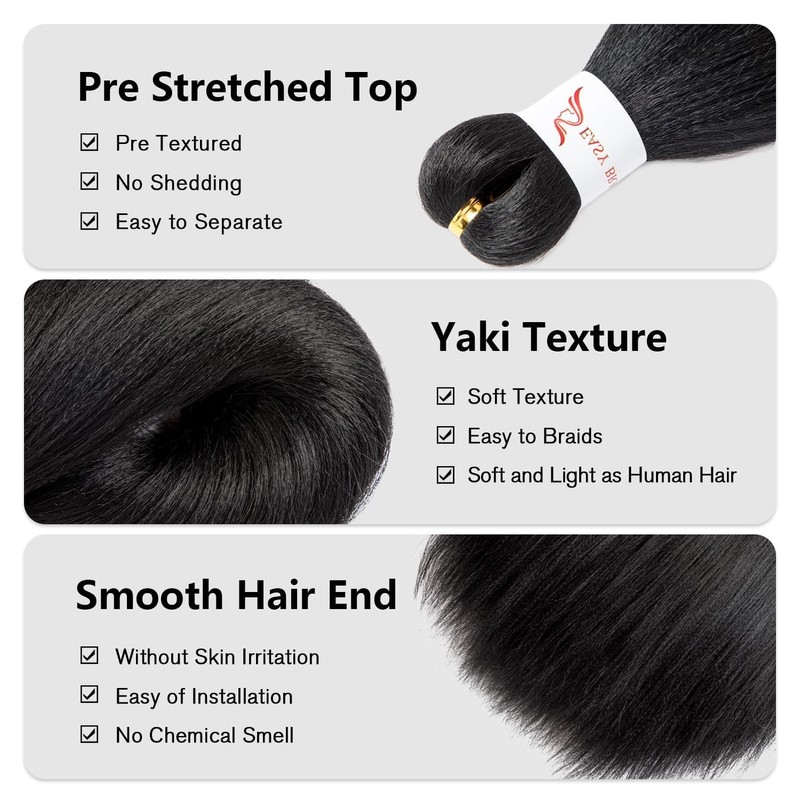Kids Short Pre Stretched Braiding Hair 12 Inch 8 Packs
