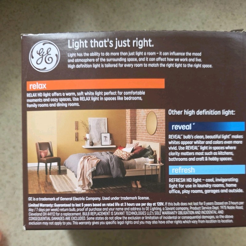 GE Relax HD LED Light Bulbs, Soft White, 1600 Lumens,