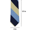 tiemart Regent Morris Neckwear Wool/Silk Necktie, 3" Width (Blue Senator