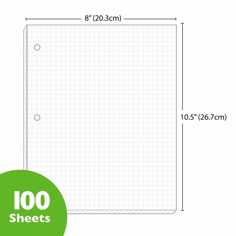 BAZIC 100 Ct. 4-1" Quad-Ruled Filler Paper