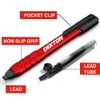 DEKTON DT40995 Refillable Carpenter Pencil, Black/Red