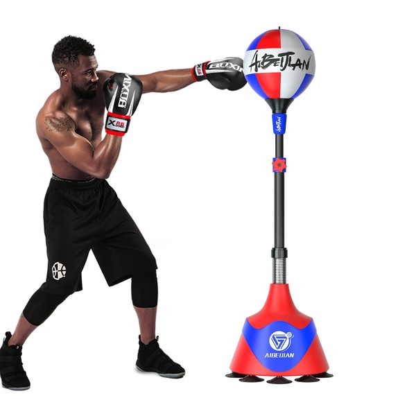 Freestanding Reflex Boxing Bag,Punching Bag with Stand,Height Adjustable,Speed Punching Ball
