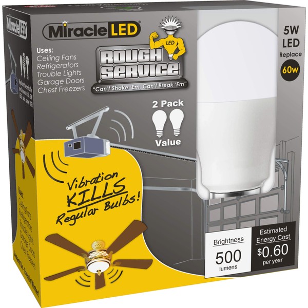 Miracle LED 605026 3-Watt FANtastic 20,000 Hour Fan Bulb, Energy Saving Ceiling Fan Light, Cool White