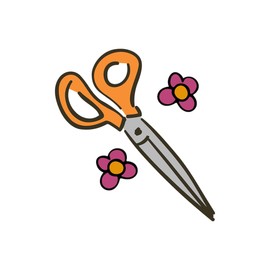 CafePress Floral Scissors Memory Keepsake Jewelry Box, 5"x5"x3.75"