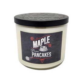 Maple Pecan Pancakes Candle ~ Glass 3 Wick Jar ~ Maple Butter Pecan Pancake Goodness! ~ All Natural Premium Soy Candle by S&M Candle Factory (Large 3 Wick)