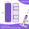 4 Pack Upgraded Reusable Mop Pads Compatible with Swiffer PowerMop,