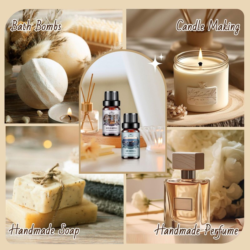 Hotel Diffuser Oils Gift Set - 6x10ML Luxury Fragrance Oil
