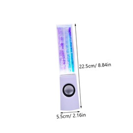 DOITOOL Colorful LED Fountain Loudspeaker with Sound Show for Laptops Smartphones Modern Design Easy Connection Present for Friends White