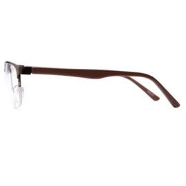 The Astute Metal Unisex Readers Rectangle Bifocal Reading Glasses Men Women (Bronze, 2.25, x)