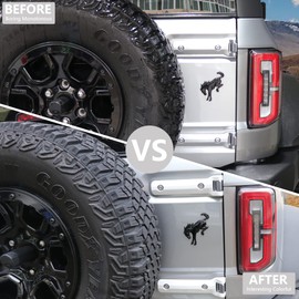 RERPRO Tailgate Hinge Cover Trim for Ford Bronco 2 Door 4 Door 2021 2022 2023 2024 2025 Rear Door Hinge Liftgate Trim Exterior Decoration Accessories Spare Tire Hinges Bracket Cover, 1 Pair White