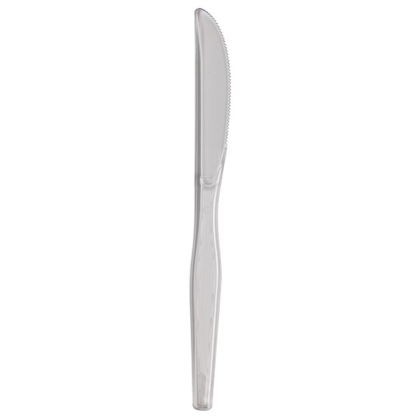 Dixie 7.5" Heavy-Weight Polystyrene Plastic Knife by GP PRO (Georgia-Pacific); Clear; KH017; (Case of 1;000); 1 Box/Case