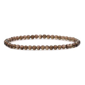 Genuine Gemstone Bracelet with Round 4 mm Beads – Various Lengths – Healing Stone Protective Stone Bracelet Lucky Charm Talisman Gift, Gemstone, Gemstone