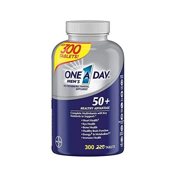 One A Day Men's 50 Plus Advantage Multi-Vitamins, SPECIALPack of 300 Count