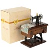 Mr.Winder Sewing Machine Music Box Gift, Wooden Vintage Musical Box