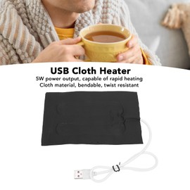 HWGING HWGING USB Cloth Heater 15.4x10cm 5V 1A 5W Fast Heat Up Bendable Cloth Heating Pad for Hand Warmer Heated Scarf Coaster Pet Mat