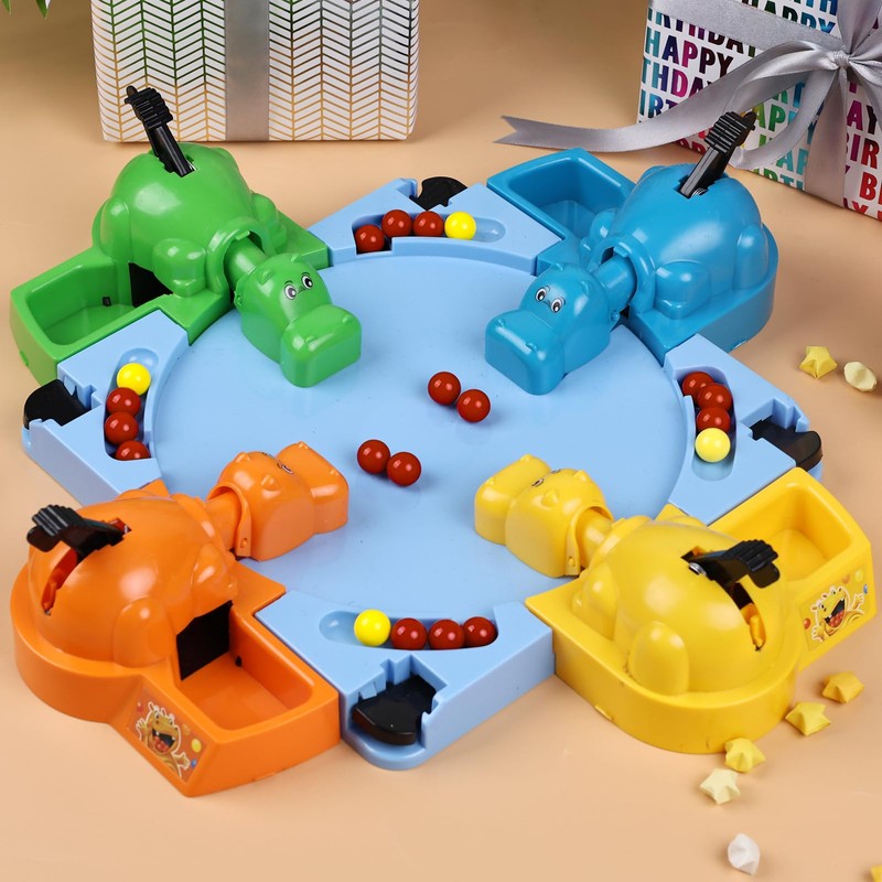 LovesTown Hungry Hippos Marbles Game, 24PCS Replacement Includes 20 Red