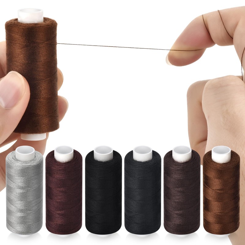 6 Pcs Polyester Thread Kit - 400 Yards Each Spool,