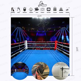 LYLYCTY Boxing Ring Backdrops for Photography 10x10ft Children Boys Birthday Party Background for Portrait Adults Party Banner Photo Booth Studio Props