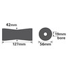 AB Tools Boat/Jetski/Dinghy Trailer Keel V Roller Rubber 127mm 19mm