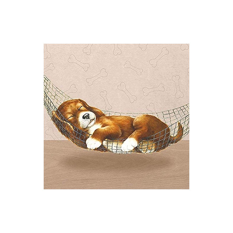 Ambiente Napkins Lunch - Dreaming Dog - Sleeping Dog 33x33cm