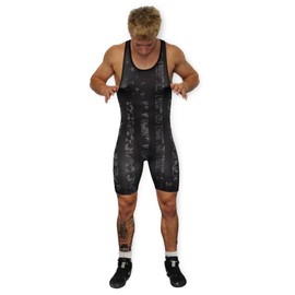 GO EARN IT Men's Black Flag Camo Singlet (Youth Medium)