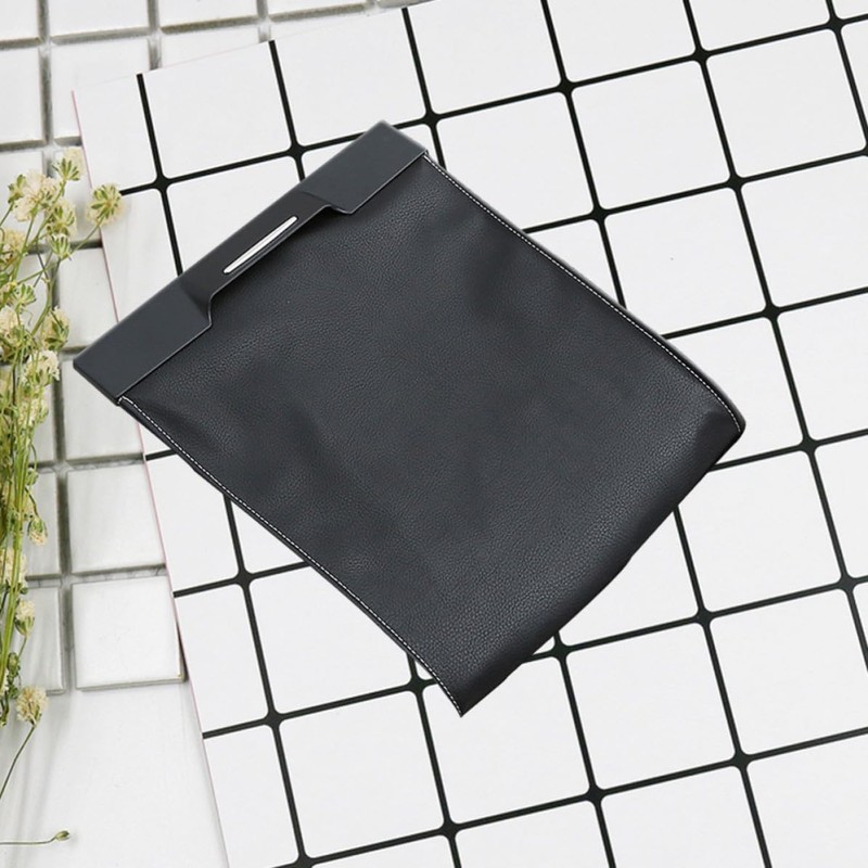 Bolsa de Basura Diseño Compacto Negro de Cuero Plegable para
