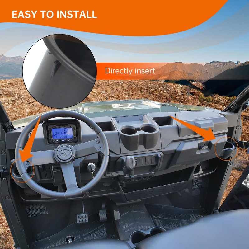 CUSAUTV Cup Holder Compatible with Polaris Ranger 1000/ Ranger XP