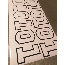 SignPro 2x Dukes of Hazzard General Lee 01 Decal sticker Redneck Decals 8" Outline only