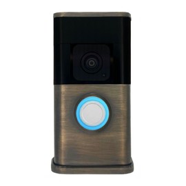 Traditional Video Doorbell Cover (Compatible with Ring 3, 3 Plus, 4, Battery Plus, and Battery Pro) (Antique Brass)