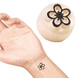 LaDot Tattoo für Kinder und Erwachsene, temporäre hautfreundliche fake Tattoos, Tattoo-Stempel ohne Nadeln für Körper und Arm, wasserfest, Keramikstempel Blume