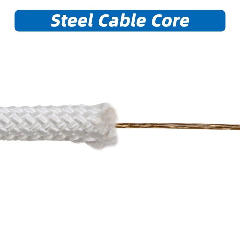 Artilife Flag Pole Rope,5/16" Wire Center Flagpole Rope,Braided Polyester Line
