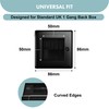 Evoges Black Brush 1 Gang Wall Outlet Entry Plate (1)