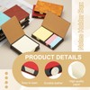 PATIKIL 140 Sheets Leather Sticky Notes Holder, 10in Post Notes