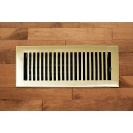 Madelyn Carter 2 x 12 Cast Brass Contemporary Vent Cover with Damper - Polished Brass (Overall: 3.75 x 13.5) | Floor Register and Wall Register