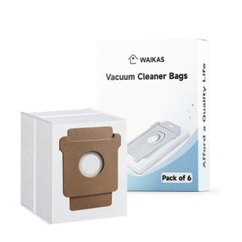 WAIKAS 6 Pack 104 Vacuum Bags for iRobot Roomba 104 Combo, Plus 405 (G181), Max 705 Vac, 105 Vac, 105 Combo, Plus 405 (G185), Plus 504 Vac, Plus 505 Combo, Q0520 Robot Vacuum, Disposable Dirt Disposal Bag