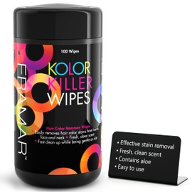 Framar Kolor Killer Wipes – Hair Dye Remover For Skin, Hair Color Remover For Dyed Hair, Gentle on Skin, Pleasant Scent – Wipes Dispenser of 100