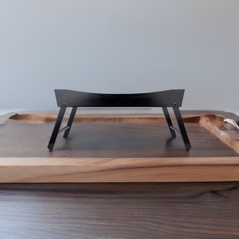 Ergode Elegant Wood Bed Tray - Foldable Legs, Dark Espresso