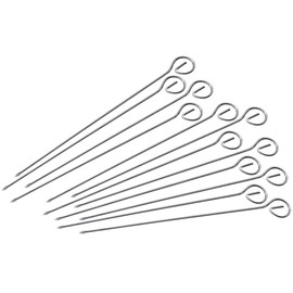 FM Professional 22215.0 Set of 12 Stainless Steel Skewers, Silver