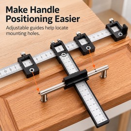 Adjustable Cabinet Hardware Jig for Handle and Knob Installation – Reusable Drill Alignment Guide for Home DIY Projects