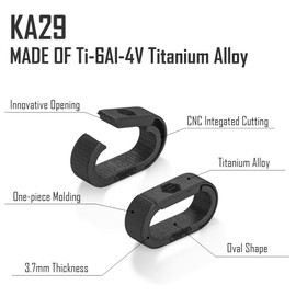 KeyUnity Titanium Carabiner Keychain, Key Ring Clips, Keyring, Key Chains For Men, Titanium Keyring, EDC Mini Oval Split Key Ring with Quick Release,Key Organizer for Men & Women (2s)