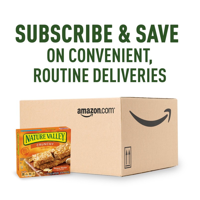Nature Valley Granola Bars, Crunchy, Peanut Butter, 1.49 oz, 12