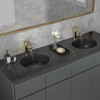 Sarlai Black Undermount Bathroom Sink -18 x15 inch Oval Vessel